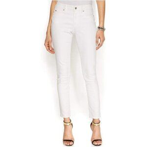 Two by Vince Camuto Womens White Mid Rise Ankle Skinny Jeans Sz 30 New